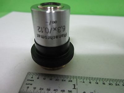 OBJECTIVE AUS JENA GERMANY 6.3X ACHROMAT MICROSCOPE OPTICS AS IS BIN#T5-61