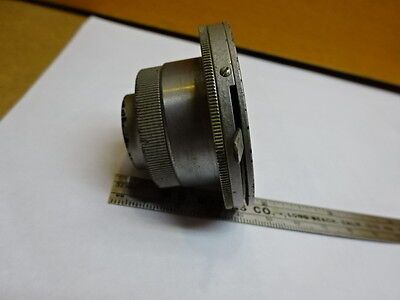 FOR PARTS MICROSCOPE PART CONDENSER [rusty, but moves] OPTICS AS IS #81-31