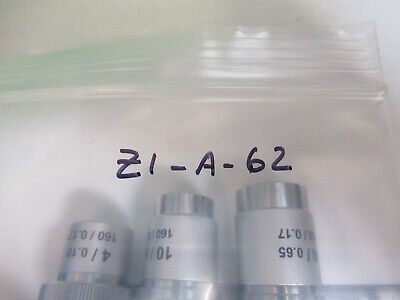 ASSORTED OBJECTIVES LENSES OPTICS LOT MICROSCOPE PART AS PICTURED Z1-A-62