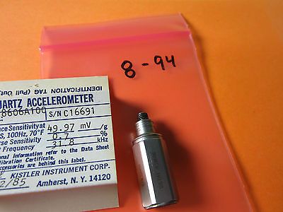 ACCELEROMETER KISTLER SWISS 8606A100 VIBRATION CALIBRATION #8-94