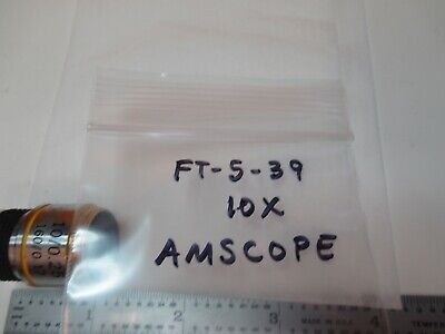 AMSCOPE OBJECTIVE 10X MICROSCOPE PART OPTICS AS PICTURED &FT-5-39