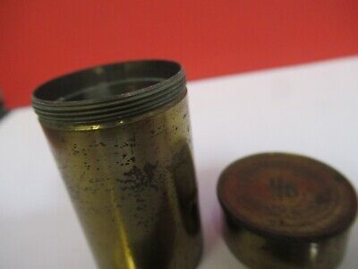 ANTIQUE BRASS HENRY CROUCH LONDON EMPTY OBJECTIVE CANISTER AS PICTURED &Q1-A-09