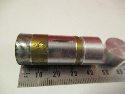 OBJECTIVE + PINHOLE ATTACHMENT OPTICS MICROSCOPE PART AS PICTURED &FT-4-104