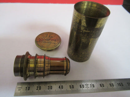 ANTIQUE BRASS  BAKER LONDON 1/2 OBJECTIVE MICROSCOPE PART AS PICTURED G4-A-51