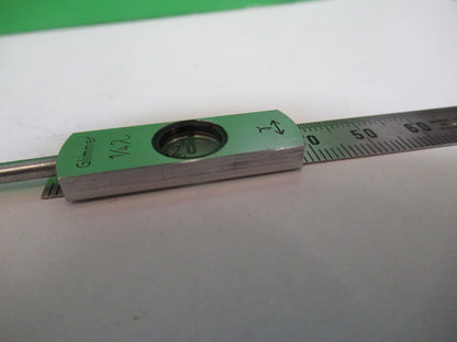 LEITZ WETZLAR POL SLIDE 1/4 LAMBDA GLIMMER MICROSCOPE PART AS PICTURED P2-B-16B