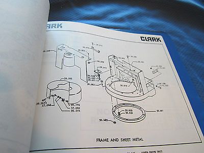 MANUAL CLARK PARTS INDUSTRIAL TRUCK P465