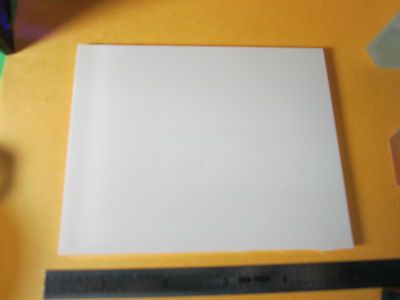 OPTICAL OPAL GLASS EDMUND SCIENCE 4"x5" SUPER WHITE DIFFUSER LASER OPTICS BIN#D7