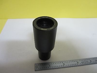 MICROSCOPE PART NIKON JAPAN EYEPIECE CF PL 2.5X OPTICS [bent] AS IS BIN#T6-12