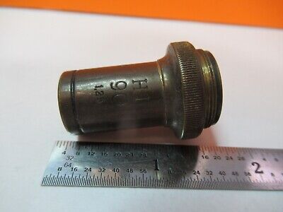 ANTIQUE BRASS CARL ZEISS 90X JENA OBJECTIVE MICROSCOPE PART AS PICTURED &7B-B-43