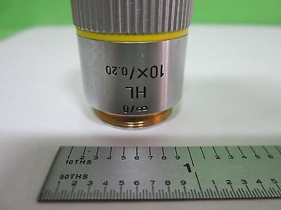 MICROSCOPE PART OBJECTIVE LEITZ GERMANY HL 10X INFINITY OPTICS AS IS T1-03