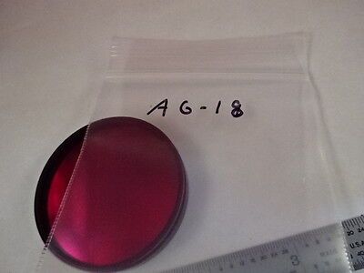 OPTICAL RED GLASS FILTER LASER OPTICS B#AG-18