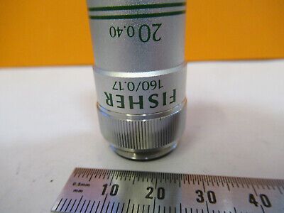 FISHER 20X /160 OBJECTIVE LENS OPTICS MICROSCOPE PART AS PICTURED &F1-A-80