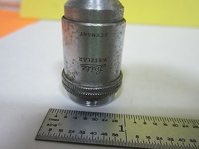 MICROSCOPE PART LEITZ OBJECTIVE 10X GERMANY OPTICS AS IS BIN#L5-97