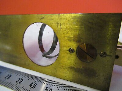 ANTIQUE BRASS NACHET STAGE ASSEMBLY FRANCE MICROSCOPE PART AS PICTURED &F6-B-26