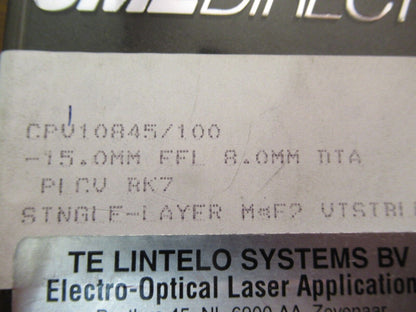 OPTICAL MOUNTED LENS COATED MgF2 LASER OPTICS AS PICTURED &FT-4-99