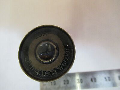 ANTIQUE LEITZ WEZTLAR EYEPIECE 10X LENS MICROSCOPE PART AS PICTURED 8Y-A-108