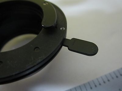 MICROSCOPE PART CONDENSER LENS + IRIS OPTICS AS IS BIN#T9-11