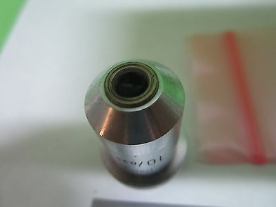 MICROSCOPE PART OBJECTIVE LEITZ GERMANY 10X P OPTICS AS IS BIN#K7-F-18