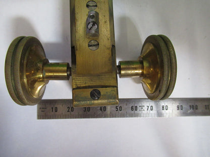 AO SPENCER BRASS SUBSTAGE KNOBS ANTIQUE MICROSCOPE PART AS PICTURED &H7-B-23