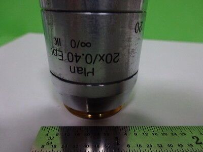 MICROSCOPE PART POLYVAR REICHERT OBJECTIVE 20X EPI DIC IK OPTICS AS IS #AF-E-12