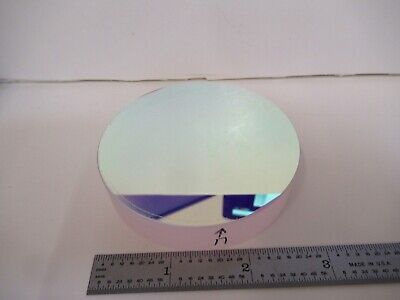 OPTICAL FLAT COATED 3" DIAMETER FUSED SILICA LASER OPTICS AS PICTURED &16-A-07