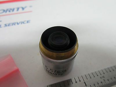 MICROSCOPE OBJECTIVE REICHERT AUSTRIA EPI 5.5 OPTICS #12-02 BIN#12