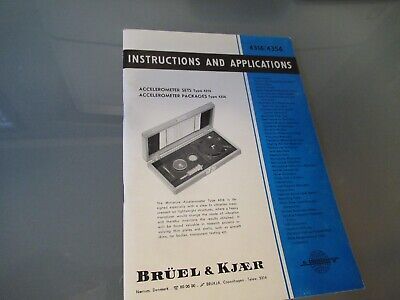 OLDTIMER BRUEL KJAER 4316 4356 BESCHLEUNIGUNGSMESSER 1966 WIE ABGEBILDET