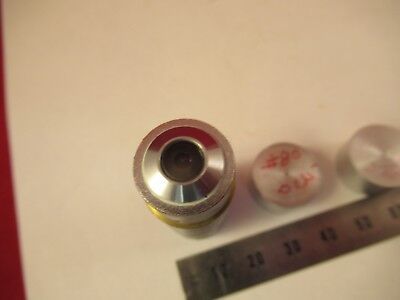 OBJECTIVE + PINHOLE ATTACHMENT OPTICS MICROSCOPE PART AS PICTURED &FT-4-104