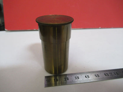 ANTIQUE BRASS OBJECTIVE CAN BAUSCH MICROSCOPE PART OPTICS AS PICTURED 81-B-21