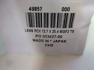 OPTICAL EDMUND OPTICS LENS PCX 12.7x25.4 MgF2 LASER OPTICS AS PICTURED &80-A-29