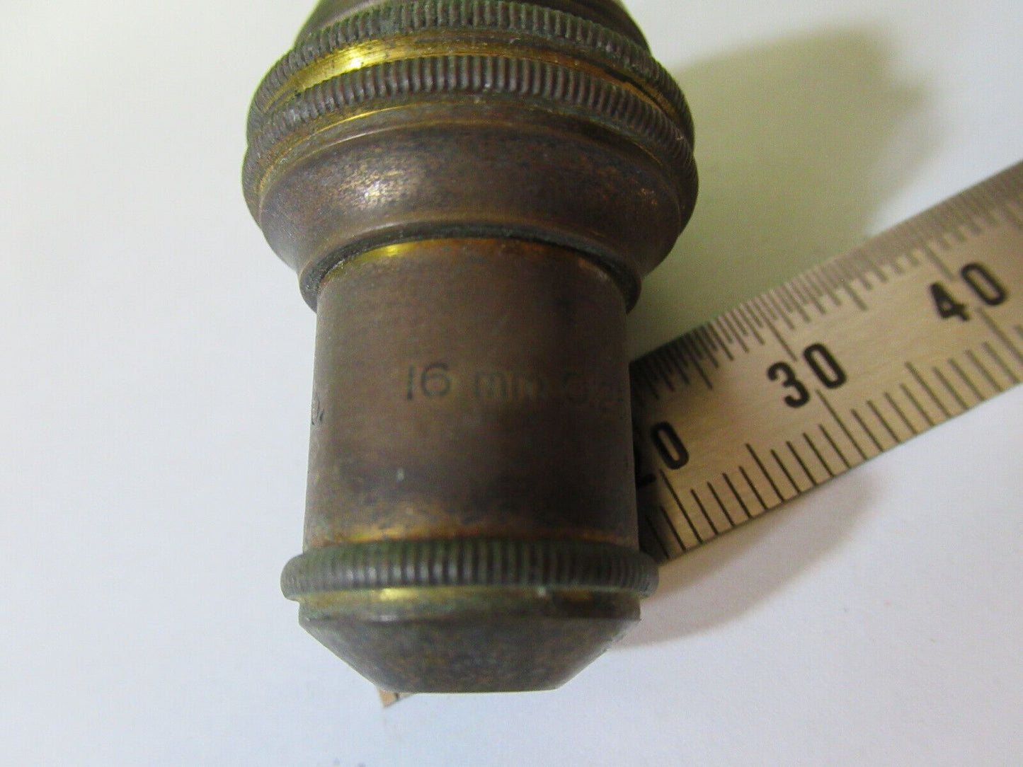 ANTIQUE BRASS BAUSCH LOMB  OBJECTIVE LENS MICROSCOPE PART AS PICTURED #22-A-57