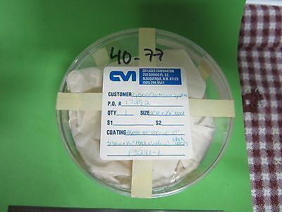 OPTICAL CVI 4" DIAMETER WINDOW LASER OPTICS BIN#40-77