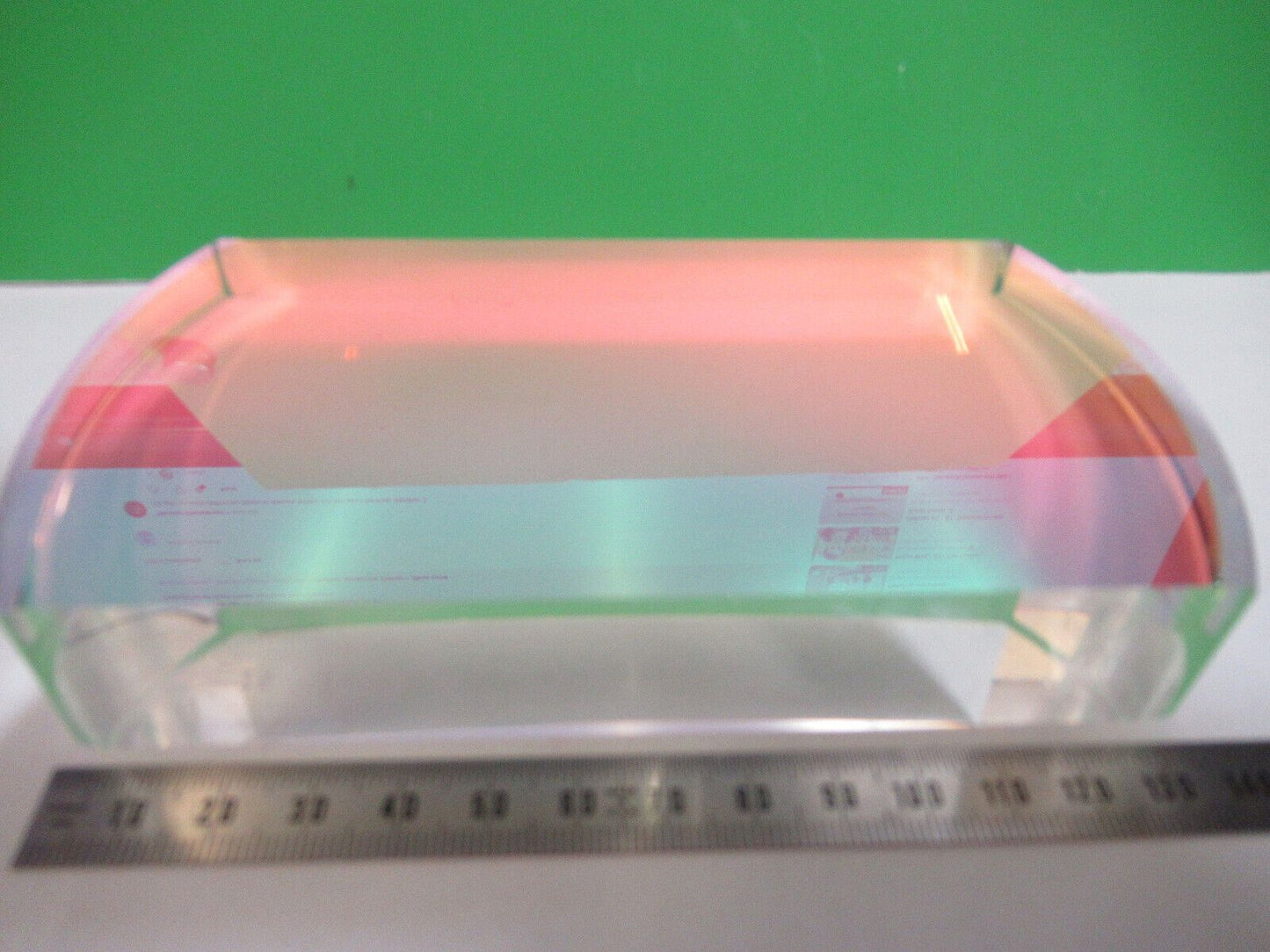 OPTICAL FLAT GLASS THICK FUSED SILICA COATED LASER OPTICS AS PICTURED #H9-A-34