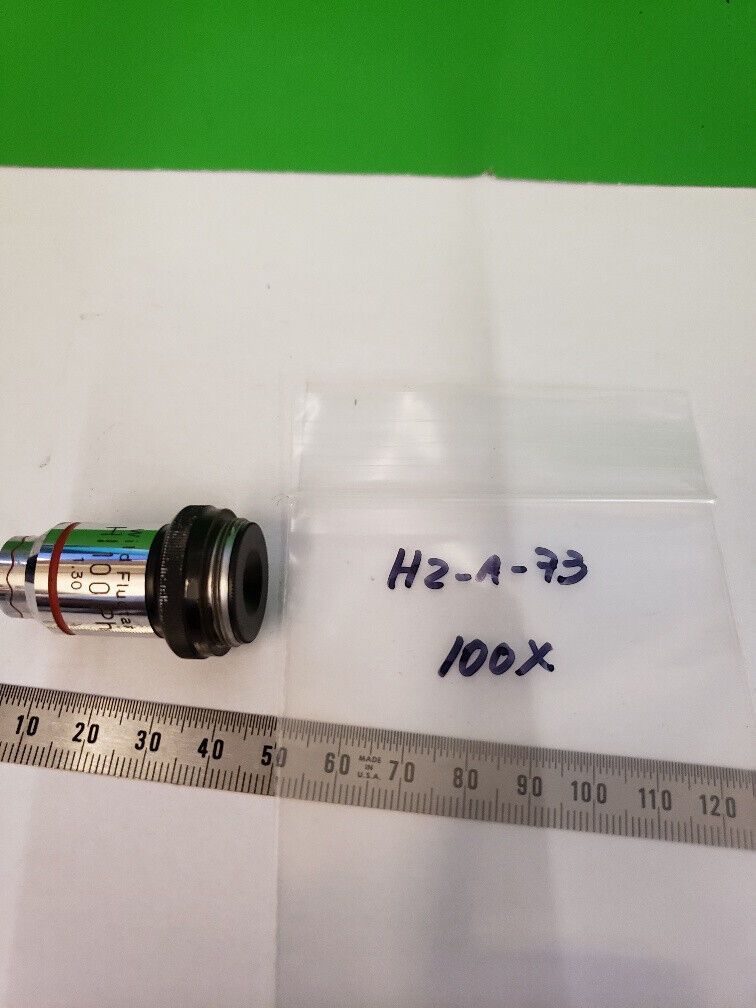 WILD HEERBRUGG OBJECTIVE PHASE FLUOTAR 100X MICROSCOPE PART AS PICTURED h2-a-73