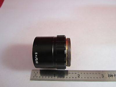 OPTICAL MICROSCOPE OBJECTIVE AUS JENA 5X INFINITY PLAN ACHRO OPTICS BIN#11-DT-O