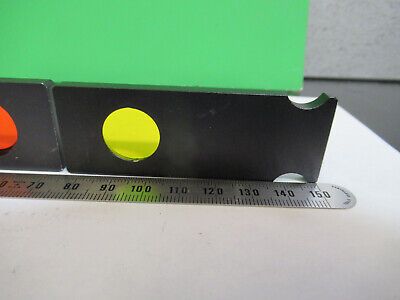 NIKON JAPAN PAIR SLIDE FILTERS OPTICS MICROSCOPE PART AS PICTURED R7-B-24