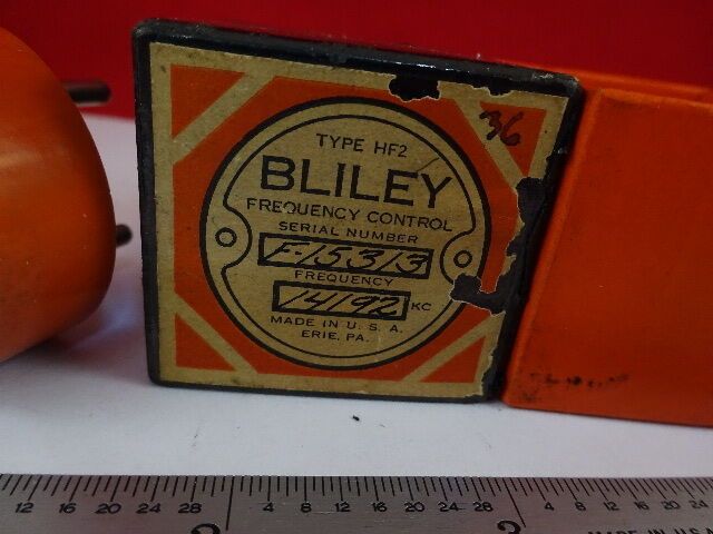 ANTIQUE BLILEY ELECTRIC QUARTZ CRYSTAL HF2 FREQUENCY CONTROL AS IS #M2-B-56