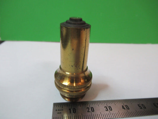 ANTIQUE BRASS OBJECTIVE UK LONDON MICROSCOPE PART AS PIC A5-B-04