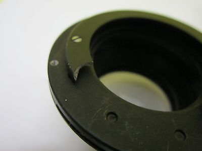 MICROSCOPE PART CONDENSER LENS + IRIS OPTICS AS IS BIN#T9-11