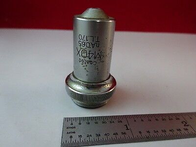 UNITRON OBJECTIVE 40X OPTICS METALLOGRAPH MICROSCOPE PART AS IS &2-A-17