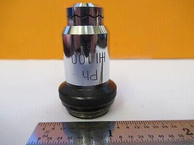 WILD HEERBRUGG SWISS PHASE PH 100X OBJECTIVE MICROSCOPE PART AS PICTURED G1-A-41