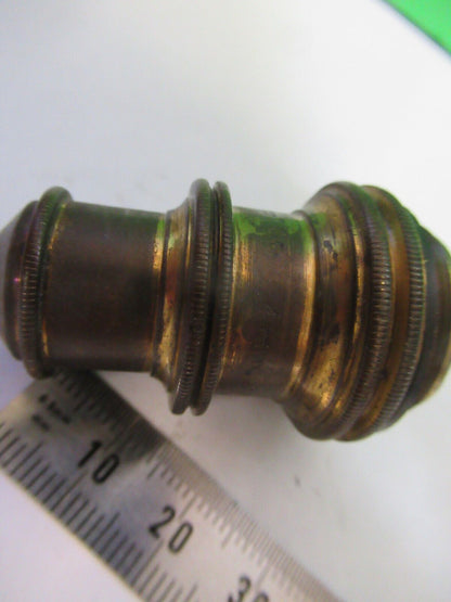 ANTIQUE BAUSCH LOMB BRASS OBJECTIVE 4mm MICROSCOPE PART AS PICTURED #R9-B-17