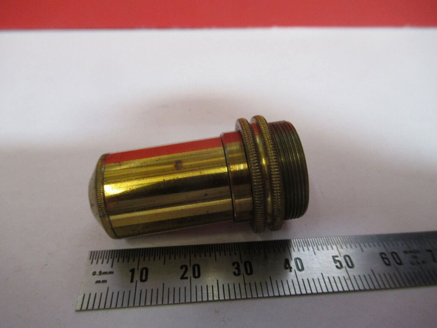 ANTIQUE  BRASS BECK LONDON OBJECTIVE LENS MICROSCOPE PART AS PICTURED G4-A-97