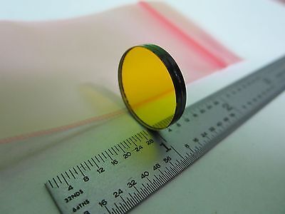 OPTICAL SCHOTT GLASS YELLOW FILTER OPTICS AS IS BIN#C3-L-11