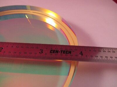 OPTICAL 4" DIA ZERODUR FLAT COATED DICHROIC SPECTRA PHYSICS PRO OPTICS &amp;M3-A-06