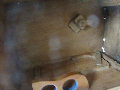 ANTIQUE WATSON UK EMPTY WOOD CABINET for MICROSCOPE AS PICTURED &TD-5