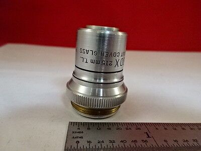 MICROSCOPE PART OBJECTIVE BAUSCH LOMB 10X OPTICS AS IS #AO-27