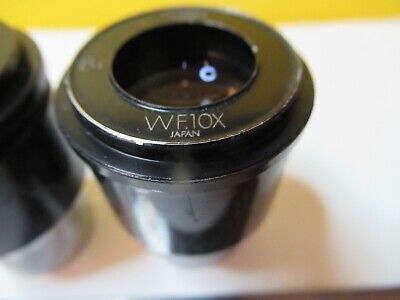 OLYMPUS JAPAN PAIR Bi WF10X EYEPIECE MICROSCOPE OPTICS AS PICTURED &14-C-34