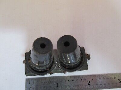 ANTIQUE BRASS STEREO OBJECTIVES OPTICS MICROSCOPE PART AS PICTURED &7B-B-80