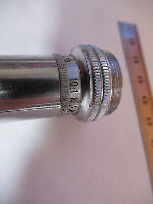 OBJECTIVE WOLFE WETZLAR GERMANY 10X MICROSCOPE PART OPTICS AS PICTURED 4B-FT-78